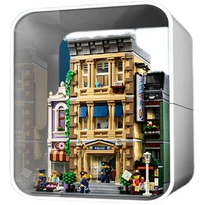 适用于警察局展示罩一体透明乐高