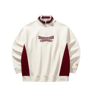 安踏好事发生丨半拉链立领套头卫衣男女落肩袖美式长袖152618735