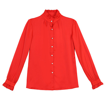 长袖加绒衬衣女加厚保暖外套衬衫