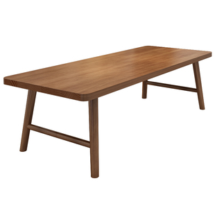 客厅实木大长书桌阅读学习桌学生家用书房办公桌中古大板桌工作台