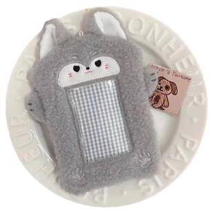 新款可爱动物系列毛绒卡套小狗小狐狸校园饭卡公交车卡高颜值收纳