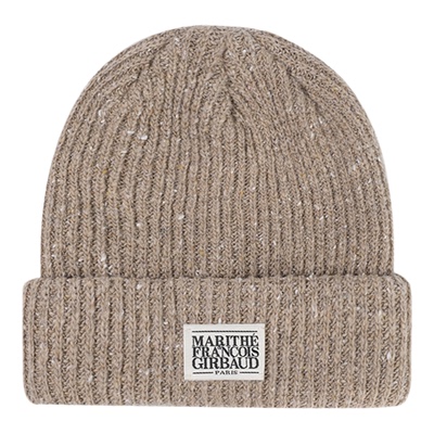 MARITHE经典LOGO粗纱毛线帽