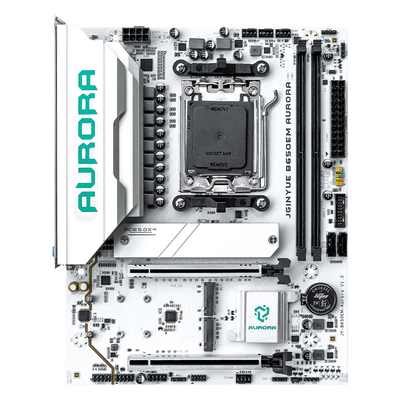 精粤B650EM AURORA极光游戏主板ddr5台式AM5支持R5 9700X/7500F