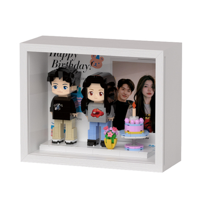 圣诞节礼物生日送女朋友几偶照片定制人像积木人偶DIY创意小礼品