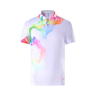 羽毛球服男女套装短袖翻领白色上衣速干长裤中国风网排球运动队服