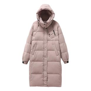 加肥大码过膝长款羽绒服女装冬季新款200斤胖mm加厚连帽宽松外套