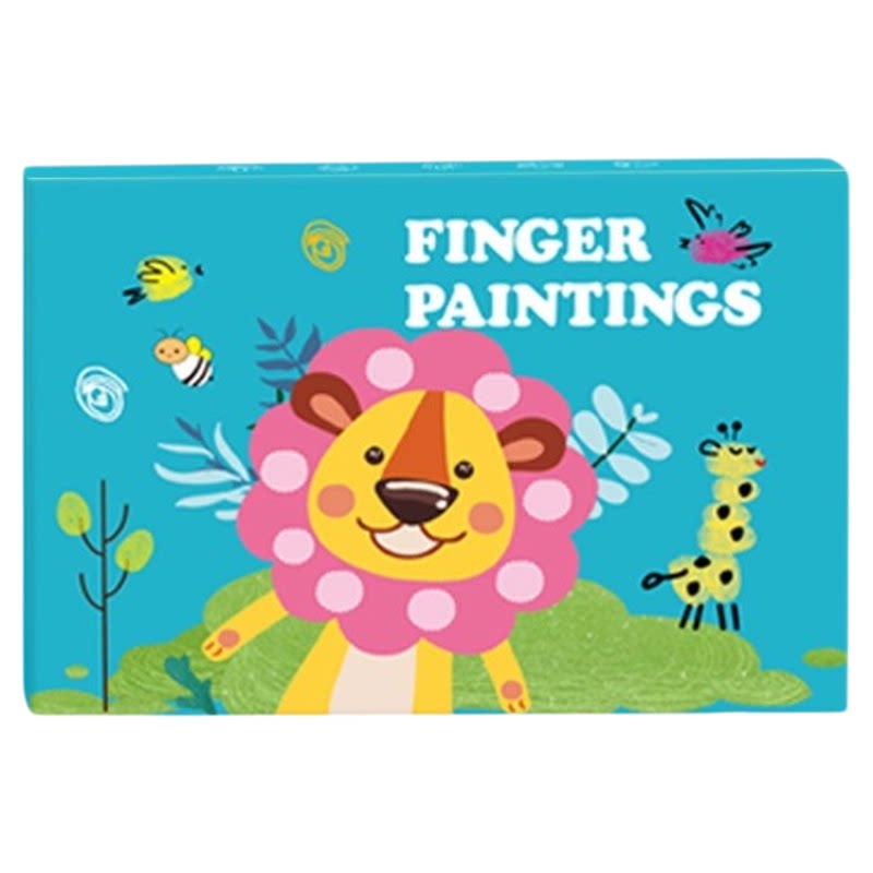 儿童手指画画本幼儿园手掌点画玩具绘画彩色印泥涂鸦手绘绘画趣味