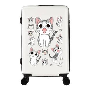 卡通可爱小猫行李箱贴纸史努比全贴整张猫咪笔记本电脑吉他装饰冰箱汽车鱼缸柜子玻璃门超大尺寸装饰贴画防水