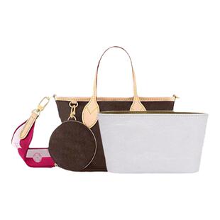 防水杜邦纸内胆适用LV老花neverfull bb菜篮子购物袋斜跨变色肩带