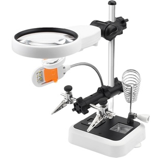 高清台式放大镜手机维修带灯电子焊接专用工具夹具支架台灯工作台