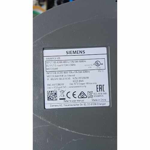 议价4084#，3KW380V，西门子V20变频器，型号6SL3