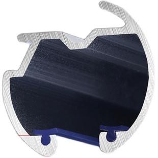 加厚铝合金下滑轨道罗马杆窗帘轨道加厚窗帘杆导轨侧顶装单轨双轨