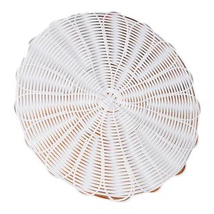 藤编蒸笼垫仿藤圆形蒸包垫防粘底笼屉垫藤条藤草塑编垫不刷油蒸垫