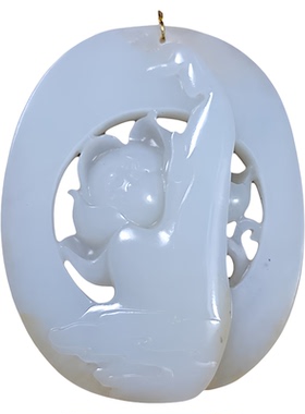 天然籽料观世音菩萨玉坠大师原创