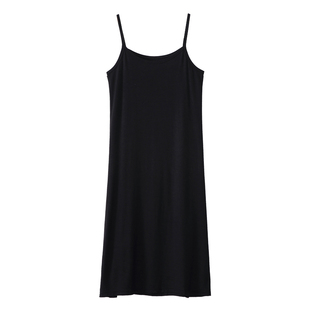 莫代尔吊带裙内搭长款宽松防透内衬裙白色打底背心大码连衣裙女夏