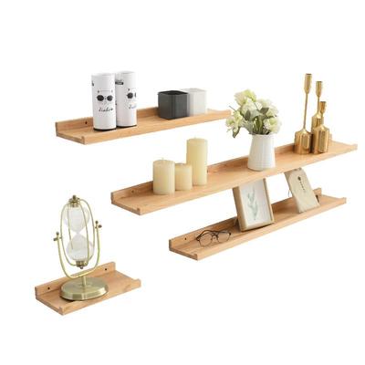 墙上置物架一字隔板实木