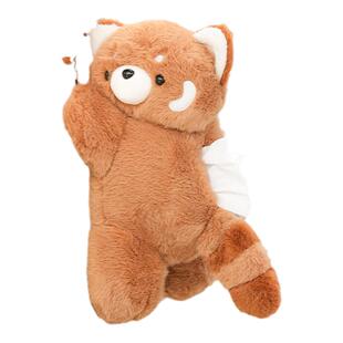 车载纸巾盒挂式可爱公仔浣熊汽车抽纸盒车内座椅后背多功能纸巾袋