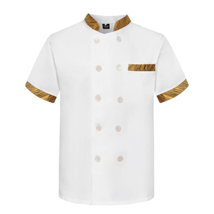 厨师服工作服短袖薄款透气夏季酒店西餐厅烘培蛋糕店食堂厨房长袖