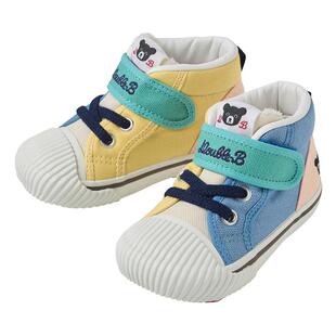 Mikihouse小黑熊彩拼二段鞋学步鞋男女同款童鞋日本制Double_B