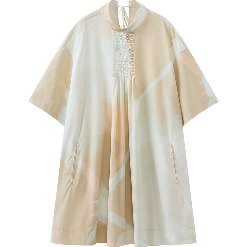 【商场同款】播 bo播26夏新品短袖连衣裙撞色宽松裙子BDT2LD2076