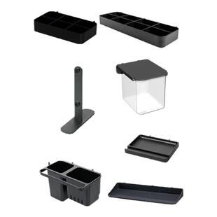 适用于宜家洞洞板配件桌面立式可夹持免打孔白色洞洞墙置物架挂钩