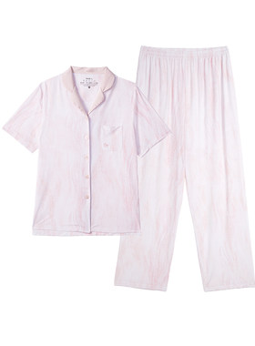清漾莱赛尔短袖长裤家居服睡衣