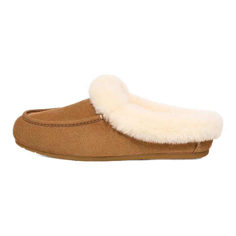 UGG ANSLEY Mule 绒面毛绒绒保暖懒人一脚蹬毛毛鞋乐福鞋穆勒鞋