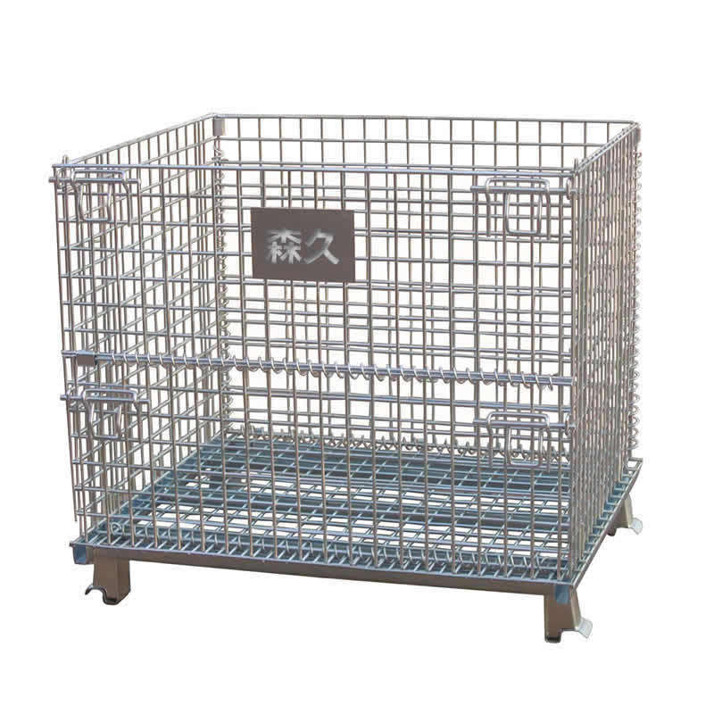 折叠式仓储笼物流周转笼车仓库笼折叠铁筐铁框金属周转箱周转铁笼