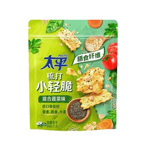 太平咔咔脆混合蔬菜味酸乳酪洋葱早餐梳打饼干小轻脆休闲零食小吃
