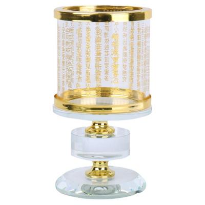 酥油灯座大悲心经水晶莲花家居灯