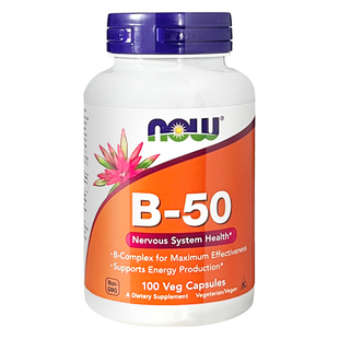美国now foods诺奥维生素b50复合维生素B族50mg100粒vb b2/b5/b12