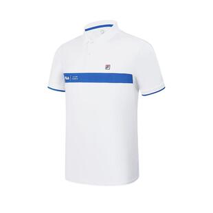 FILA 斐乐官方男子针织短袖POLO衫2024夏季新款网球运动基础上衣