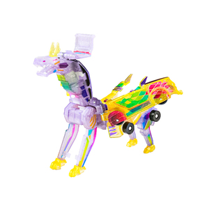 咖宝车神云际天马独角兽合体碰撞二合一儿童磁吸变形玩具金翼飞龙