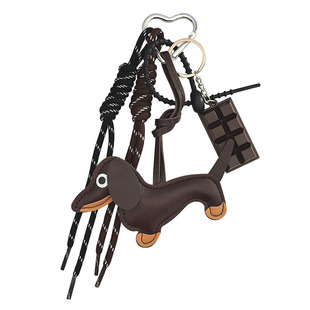 配饰挂件钥匙链挂绳创意钥匙扣2025爆款时尚皮革腊肠狗巧克力包包