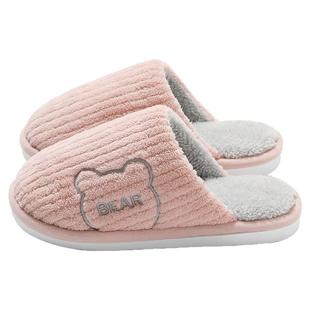 买1送1棉拖鞋女秋冬2025新款室内家居情侣一对防滑保暖毛绒棉拖男