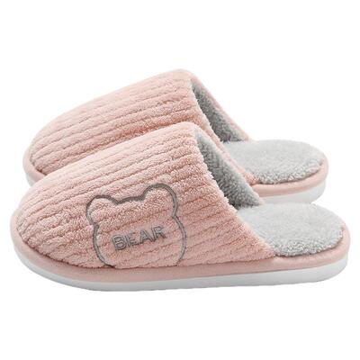 买1送1棉拖鞋女秋冬家居情侣一对