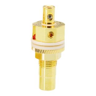 DINWEN顶闻 纯紫铜RCA莲花插母座镀金镀铑HIFI发烧胆机功放AV插座