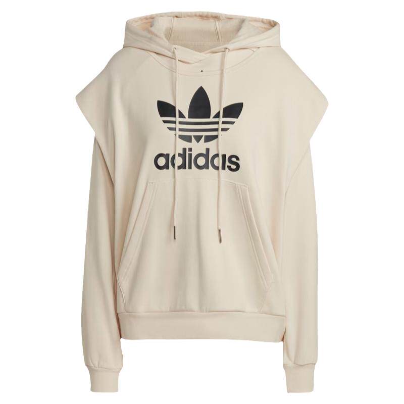 Adidas阿迪三叶草显瘦连帽卫衣