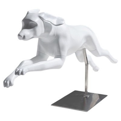 狗摆件跑步狗模型宠物衣服展示道具狗玻璃钢模型宠物店橱窗狗模特