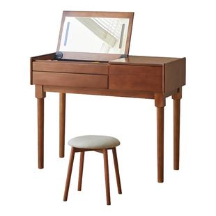 实木梳妆台化妆台网红多功能小型家用卧室翻盖化妆桌书桌收纳一体