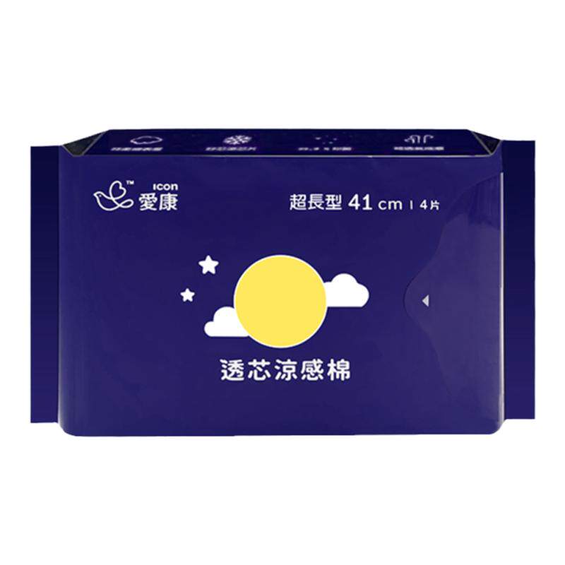 爱康草本凉感夜用卫生巾超薄透气