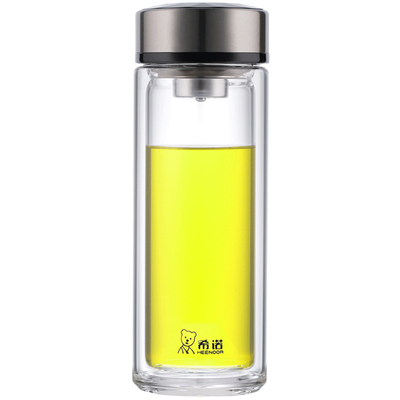 希诺双层玻璃水杯子隔热便携泡茶