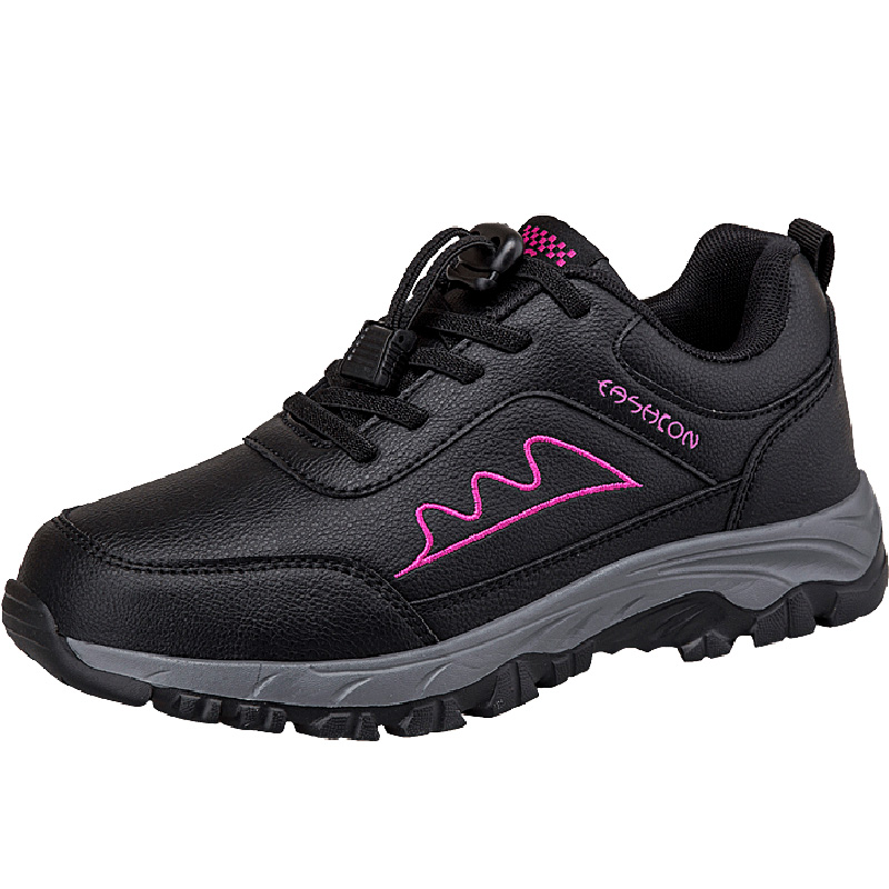 皮面防水足老人鞋官方旗舰店官网正品女妈妈防滑运动中老年健步鞋