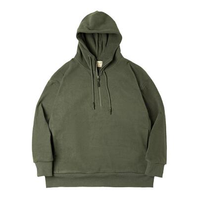 军绿色连帽卫衣马登日系复古