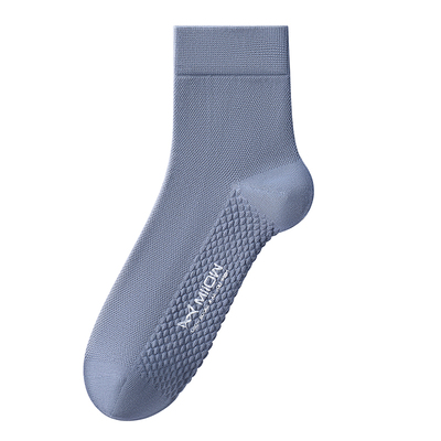 猫人吸汗防臭男士纯棉网眼中筒袜