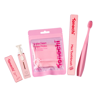 Tonochi通吃猫软毛牙刷牙线棒粉色 成人女士女孩儿童家用清洁护龈