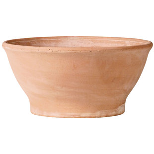 DEROMA帝罗马进口丽莎碗型红陶土陶土粗陶简约花边透气耐高温花盆