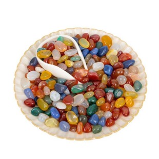 五彩雨花石水晶南红玛瑙供曼扎原石抛光鱼缸造景园林装修鹅卵石