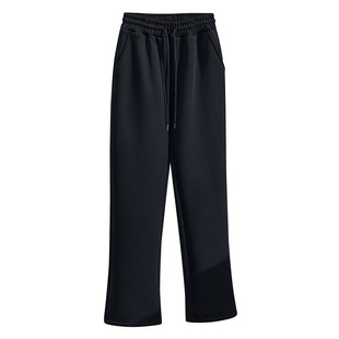 300斤特大码加厚羊羔绒休闲直筒裤女冬200胖mm宽松妈妈加绒烟管裤