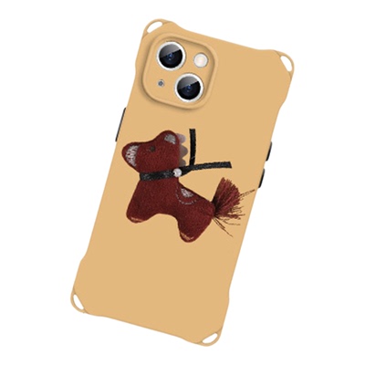 秋冬棕红小马手机壳挂绳斜挎手提